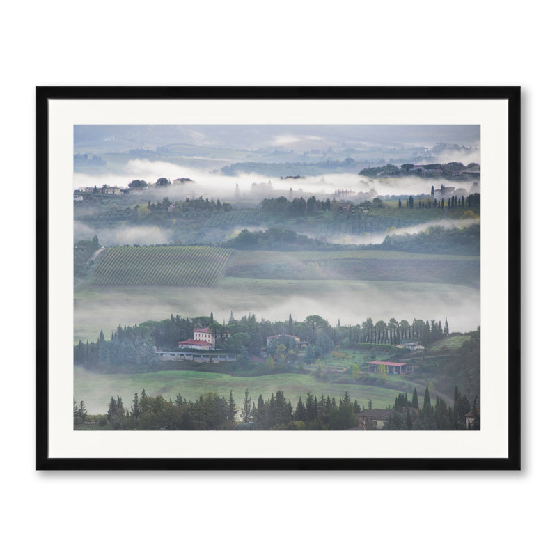 Tuscan Landscape Print by Harold Davis, 24" H x 30" W, Black Framed Paper
