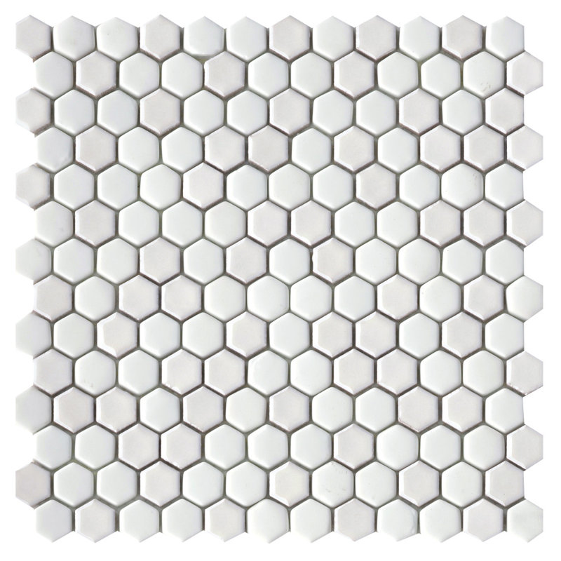 Confetti II Freddo 12 in. x 12 in. Glossy/Matte Glass Wall Tile (10.8 sq. ft./Case), White