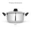 Swan SWPS5031 Townhouse 24cm Stainless Steel Casserole Dish with Glass Lid, Suitable for All Hob Types (including induction), Dishwasher Safe