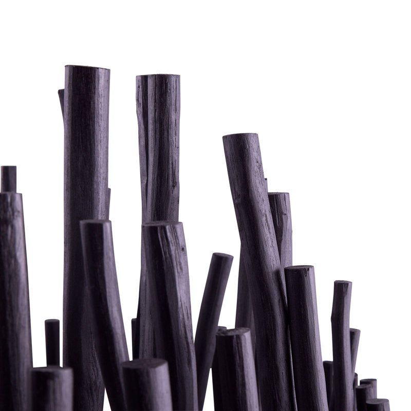 Tilda Chandelier, 38" H x 36" W x 36" D, Black Stained Wood