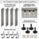 Excello Global Products V2 Light Pole 4 Pack With 100' Of LED Edison Bulb String Lights (Deck Mount)