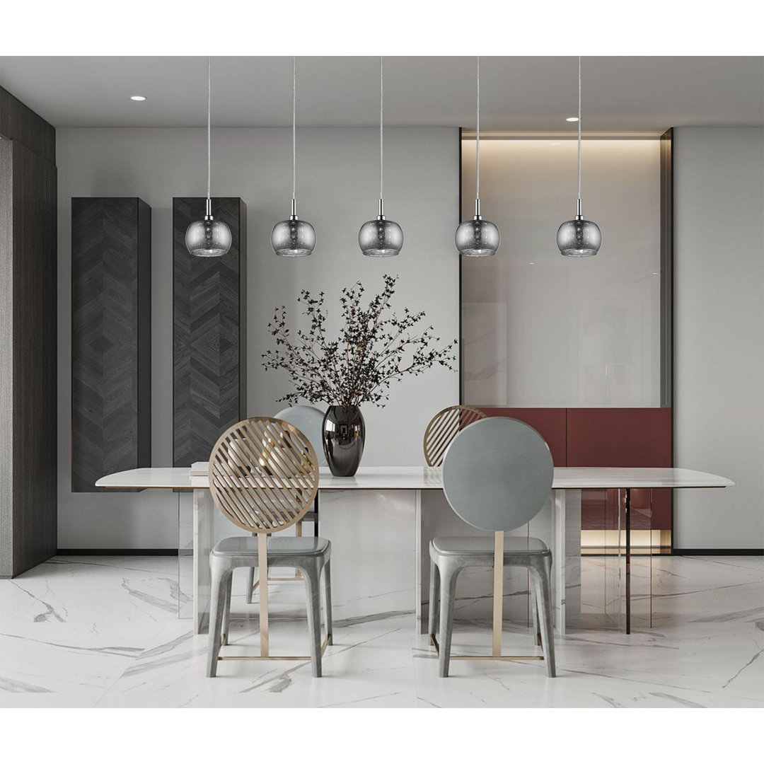 Bibbee 5 - Light Chrome Kitchen Island Pendant