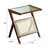Rattan Design Glass Side Table