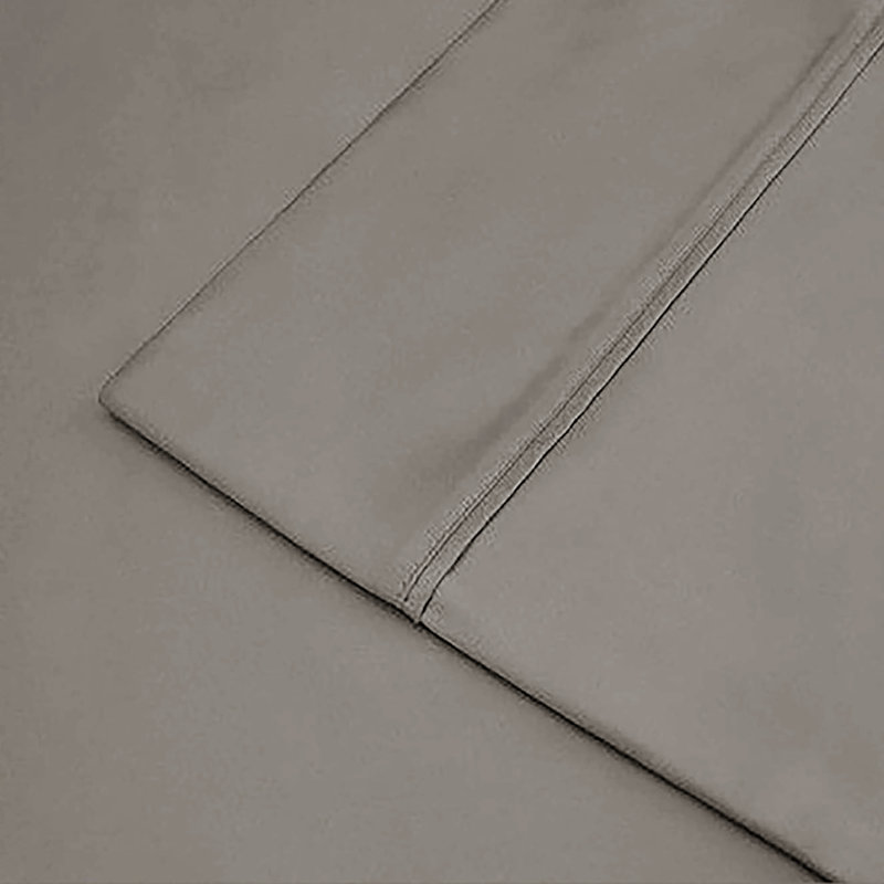 Taie d'oreiller en satin 400 fils, Très grand, Gris foncé