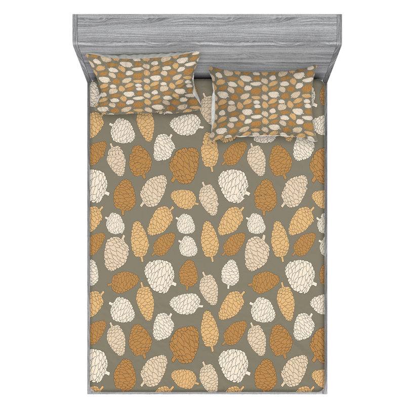 Microfiber Fitted Sheet, Full Fitted Sheet with 2 Pillowcases