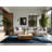 Soft Plush Athanas Shadowblade Assassin Sleek & Chic Modern Area Rug in Blue – Navy Binding-2070243097