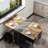 Extendable and Foldable Dining Table Set with 4 Stools and Wheels