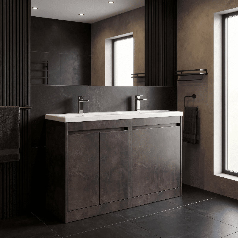 Havana 1240 mm Bathroom Vanity, Metallic Slate