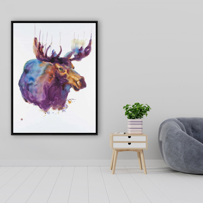Abstract Moose Print On Canvas