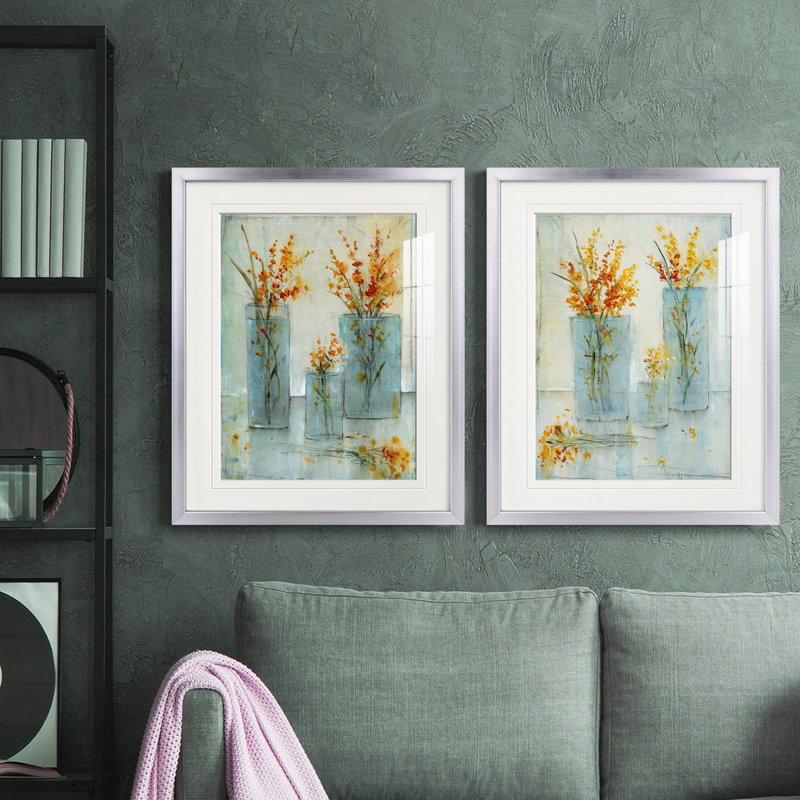 Still Life Study I Still Life Study I - Matted and Framed Under Acrylic Glass, Set of 2, Large Living Room Wall Art