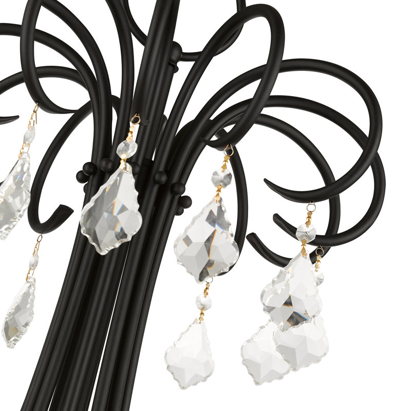 18 - Light Dimmable Chandelier, Black