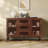  Buffet Cabinet With Slatted Doors, 47" W Sideboard Buffet With Drawers, Modern Mid Century Accent Storage Cabinet For Living Room, Entryway, Kitchen, Walnut-1328327429