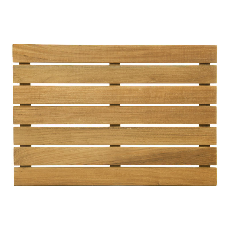 Solid Wood Shower Mat, 1.5" H x 14" W x 20" L