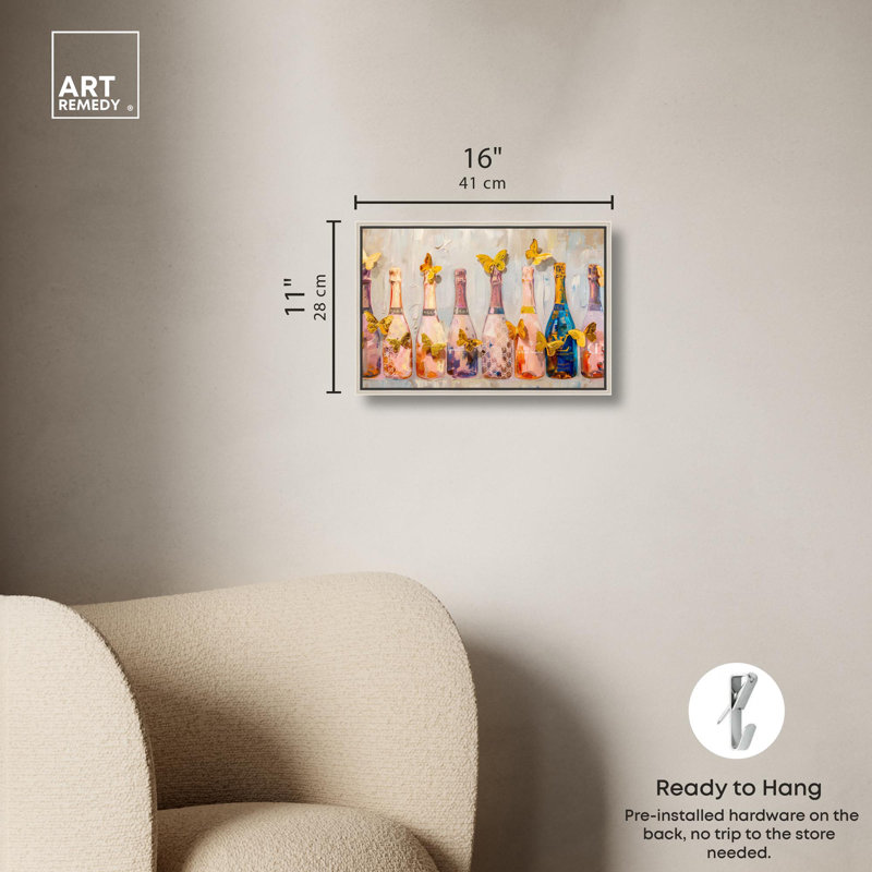 Art Remedy, toile d'art Barcart, H 11 po x l 16 po, Encadrement argenté