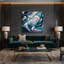 Art mural sur toile bleu méduse nautique-1557112503