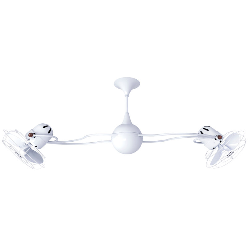 Italo Ventania Downrod Ceiling Fan, White
