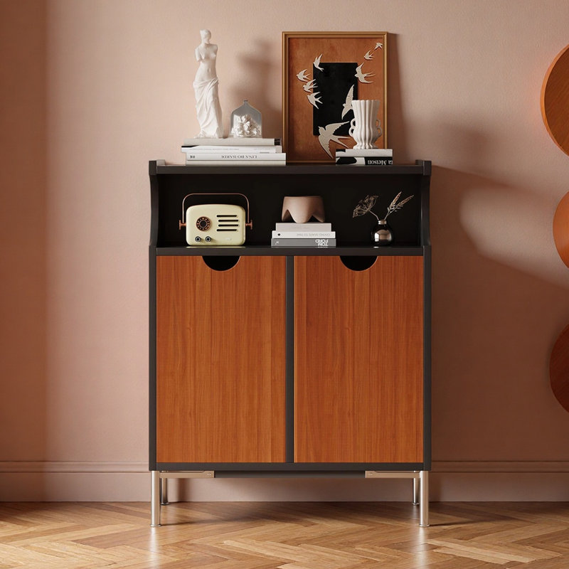 Armoire à chaussures de style français avec rangement rétro, H 43,31 po x l 29,53 po x P 15,75 po