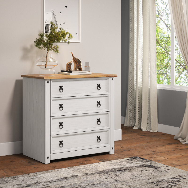 Vinit Solid Wood 80cm W Chest of Drawers