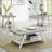 Rectangular Coffee Table with Solid + Manufactured Wood Table Topand Shelf-1250955757