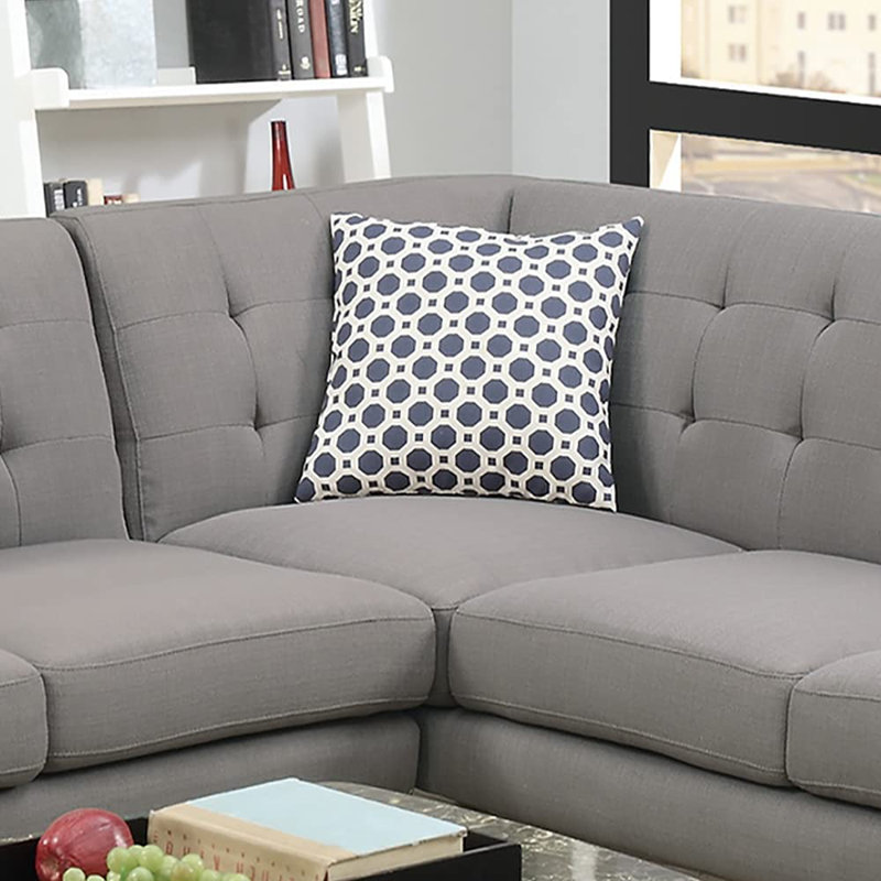 Canapé modulaire 2 pièces Piotrowski, Mélange de polyester gris