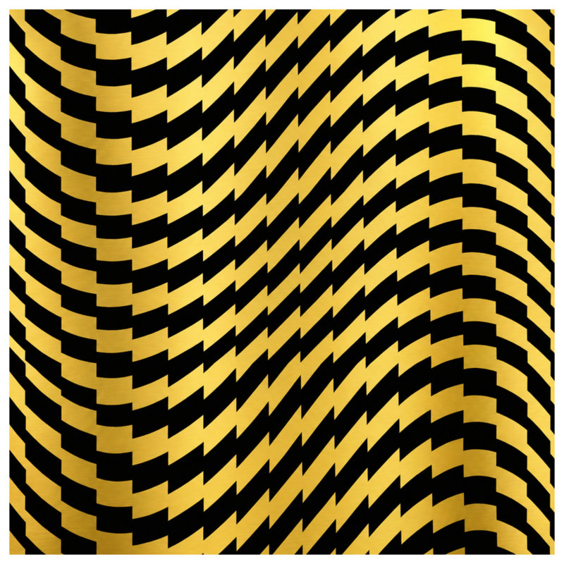 Tapis de bain à chevrons doré noir, 24in W x 17in L