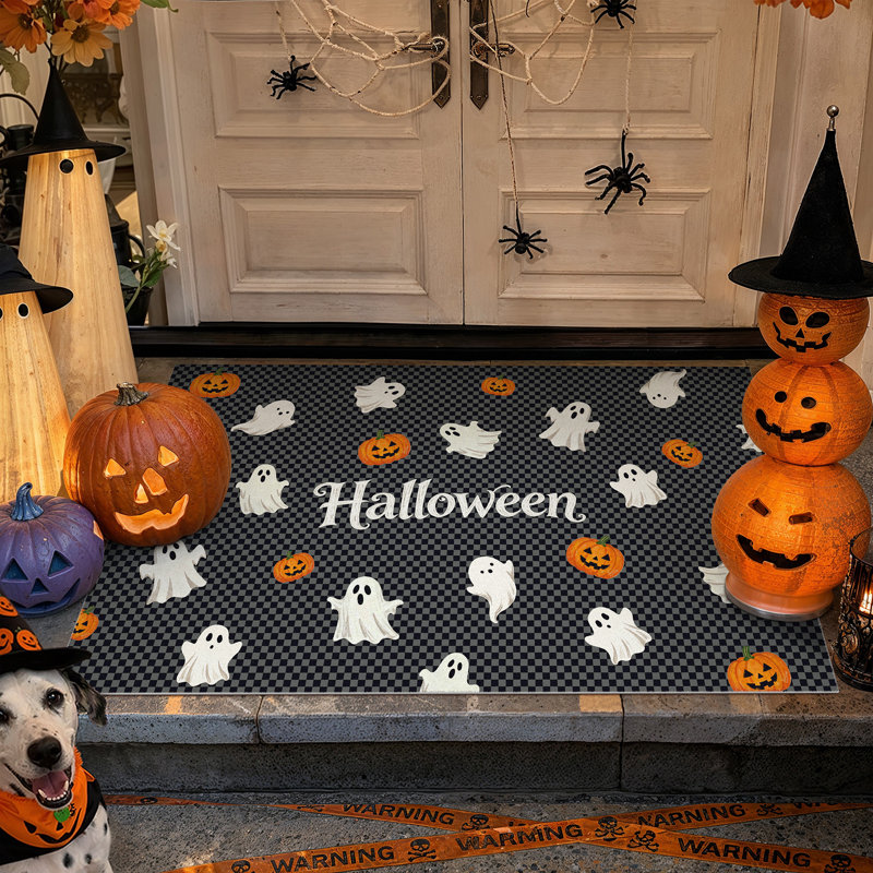 Personalizable Non-Slip Halloween Doormat, Rectangle 3'x 5'