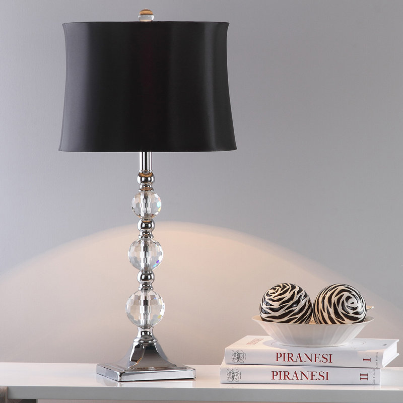 Gladstone Crystal Table Lamp,  Metallic/Clear