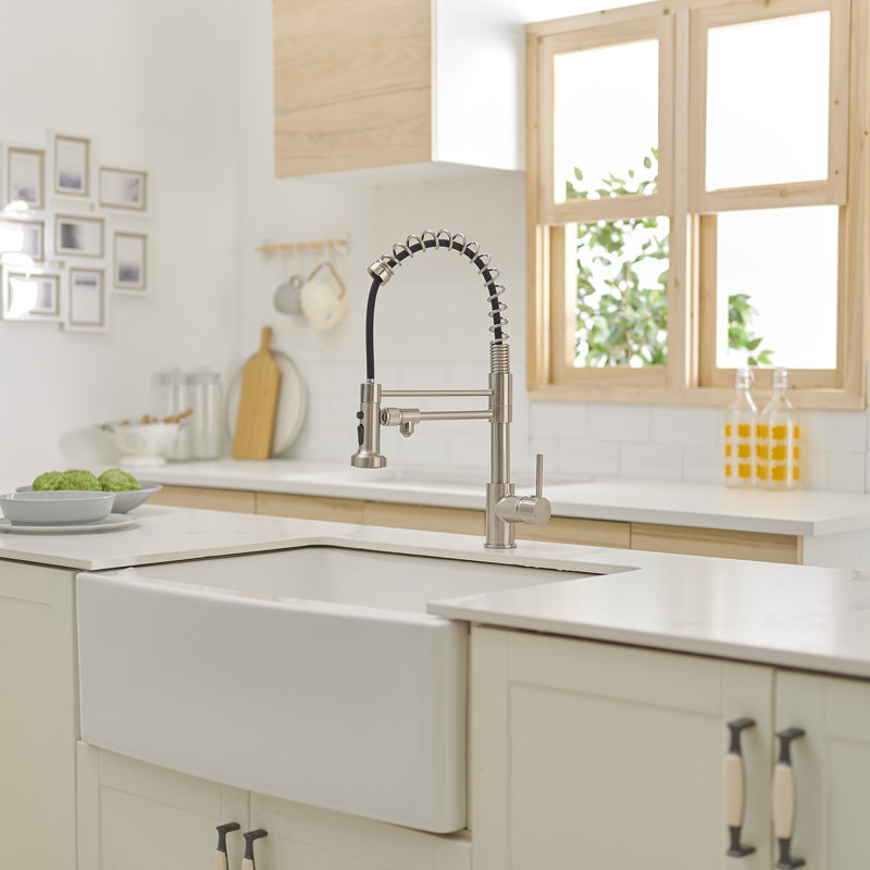 FLG Pull Down Kitchen Faucet, Brushed Nickel
