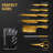 8 Pieces Gold Knife Set With Block Rod-Sharpener
