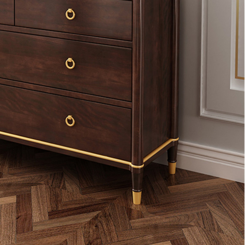 Commode d'appoint simple en bois de hêtre, Brun clair