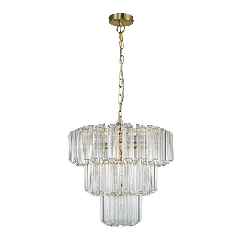 Adilbek 7 - Light Crystal Chandelier, Satin Brass