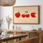 «Playful Apples and Cherries with Expressive faces», reproduction d'art encadrée-744735340-744735331