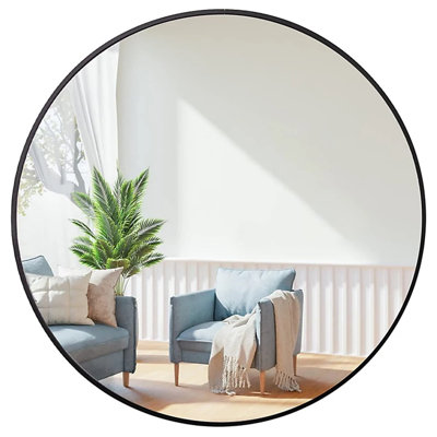 Miroir rond en métal