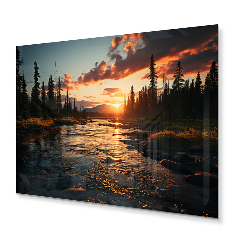 Canada distance Wilderness - paysages, art mural en métal, H 12 po x l 20 po x P 1 po