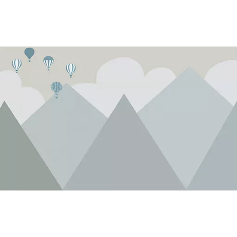 Murale à air doux à air chaud à dessin animé mountain mountain Quinnwood, L 35 po x l 55 po