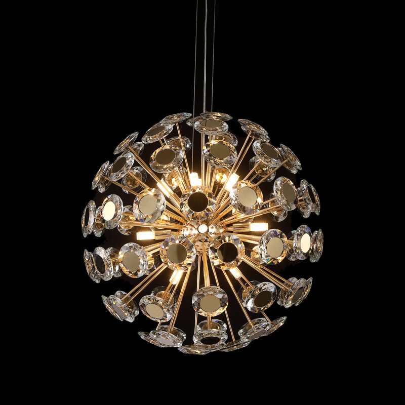 Luminaire suspendu 12 lumières rondes