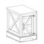 Table de bout Table de chevet rectangulaire Table de bout ferme avec porte de grange et tablette de rangement réglable, table d'appoint rustique
