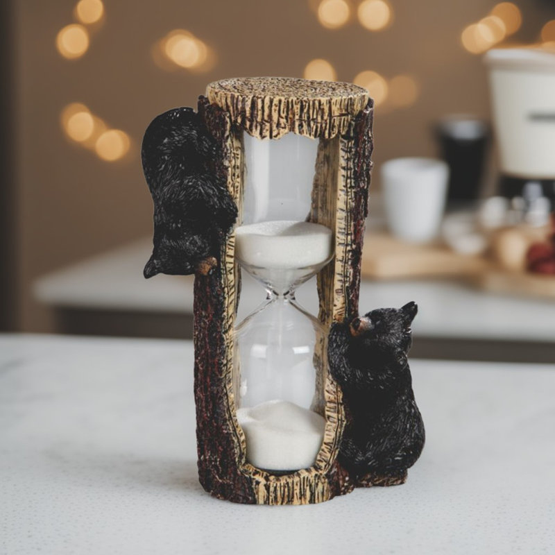 5.5"H Bear Hour Glass Figurine