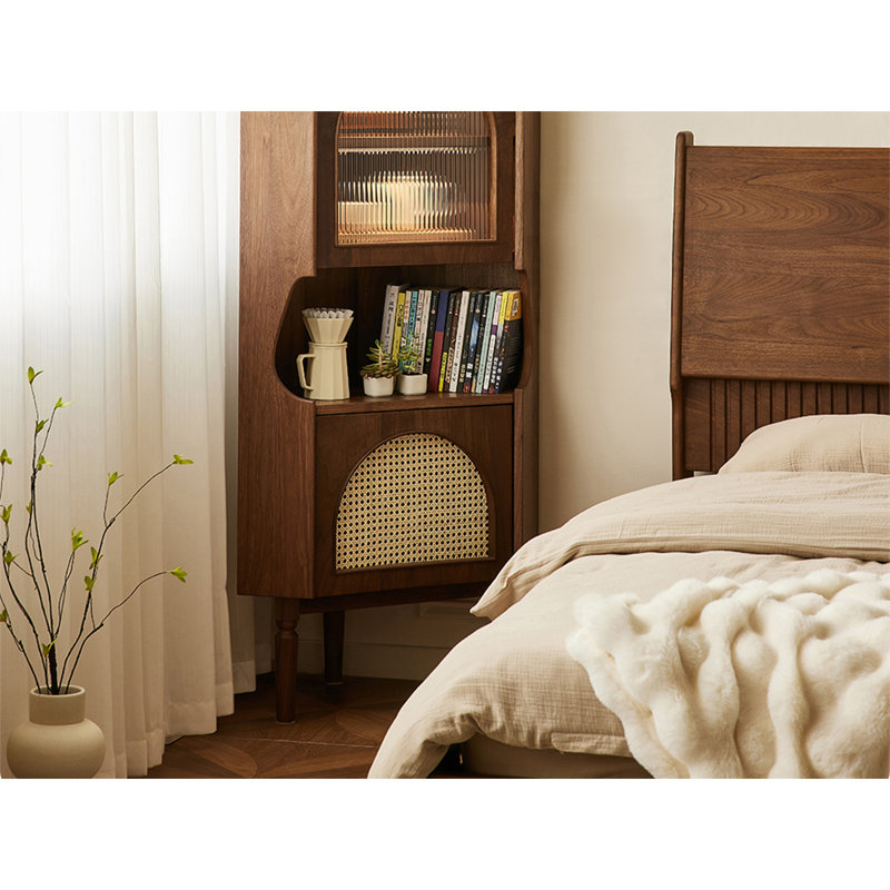 Retro Wall Corner Accent Cabinet