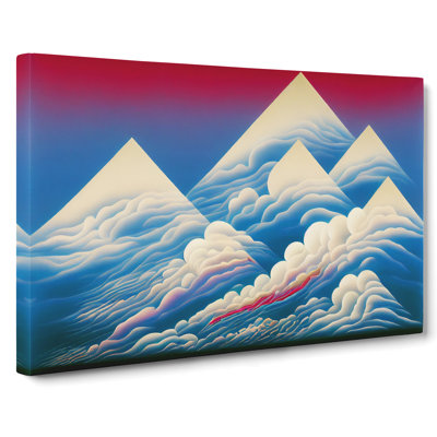 Blooming Mountain Clouds Abstract - Wrapped Canvas