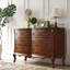 Armoire d'appoint en bois manufacturé brun foncé