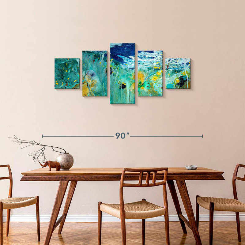 Acrylique sous l'eau, H 34 po x l 74 po