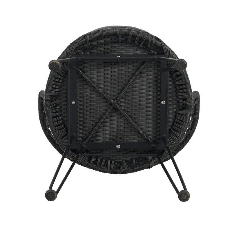 Ensemble de chaises polyvalentes de style industriel avec résistance aux intempéries, Gris