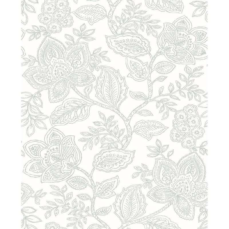 Rouleau de papier peint Larkin L 33 pi x l 20,5 po Larkin, Gris