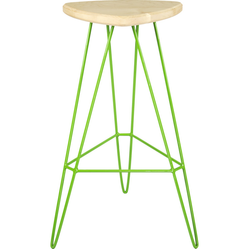 Tabouret en bois massif Madison, Vert, Érable, Tabouret de bar (assise de 30 po de hauteur)