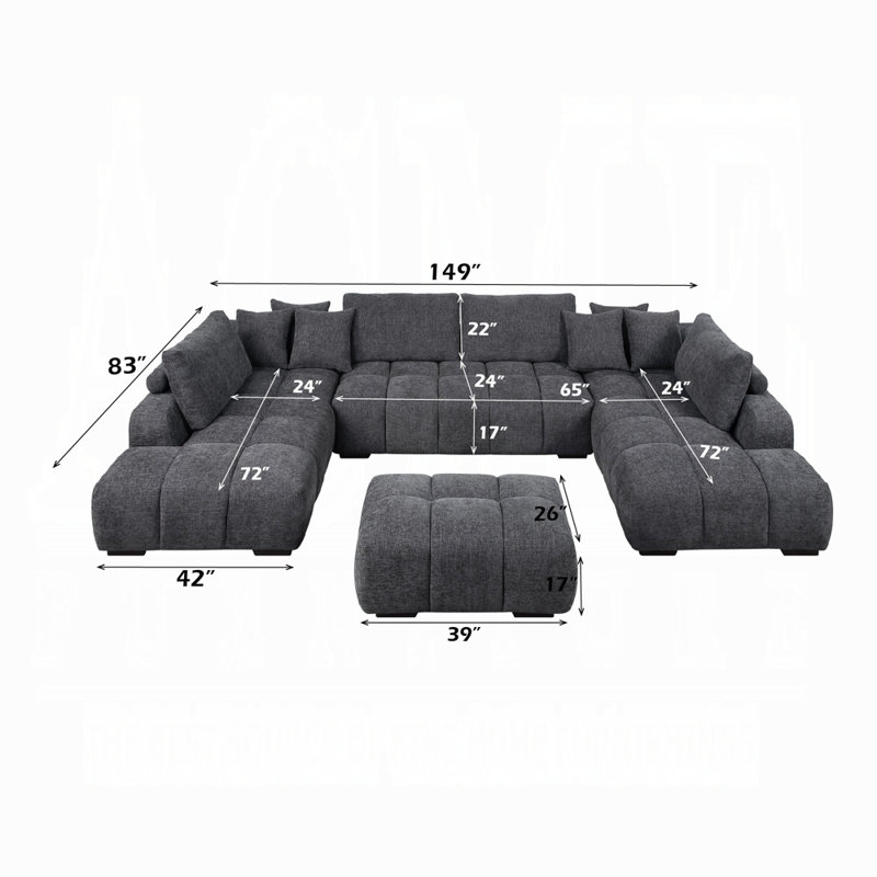 Jancis Sectional Sofa W/ottoman
