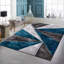 Shaggy Geometric Rug – 100% Polyester Soft Pile Carpet, Colourfast, Water & Soil Repellent, Anti-Static Modern Living Room Rug-792867032