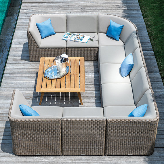 Milano Outdoor 2 - Seat Loveseat, Gray
