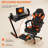 Adults Ergonomic Racing Style High Back Computer Chair with Footrest Headrest and Lumbar Support-98222632