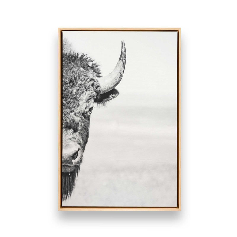 Wild Stare, reproduction sur toile tendue, Cadre américain en érable flottant, H 18,75 po x l 12,75 po x P 1,75 po